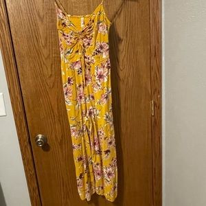 Yellow floral jumpsuit